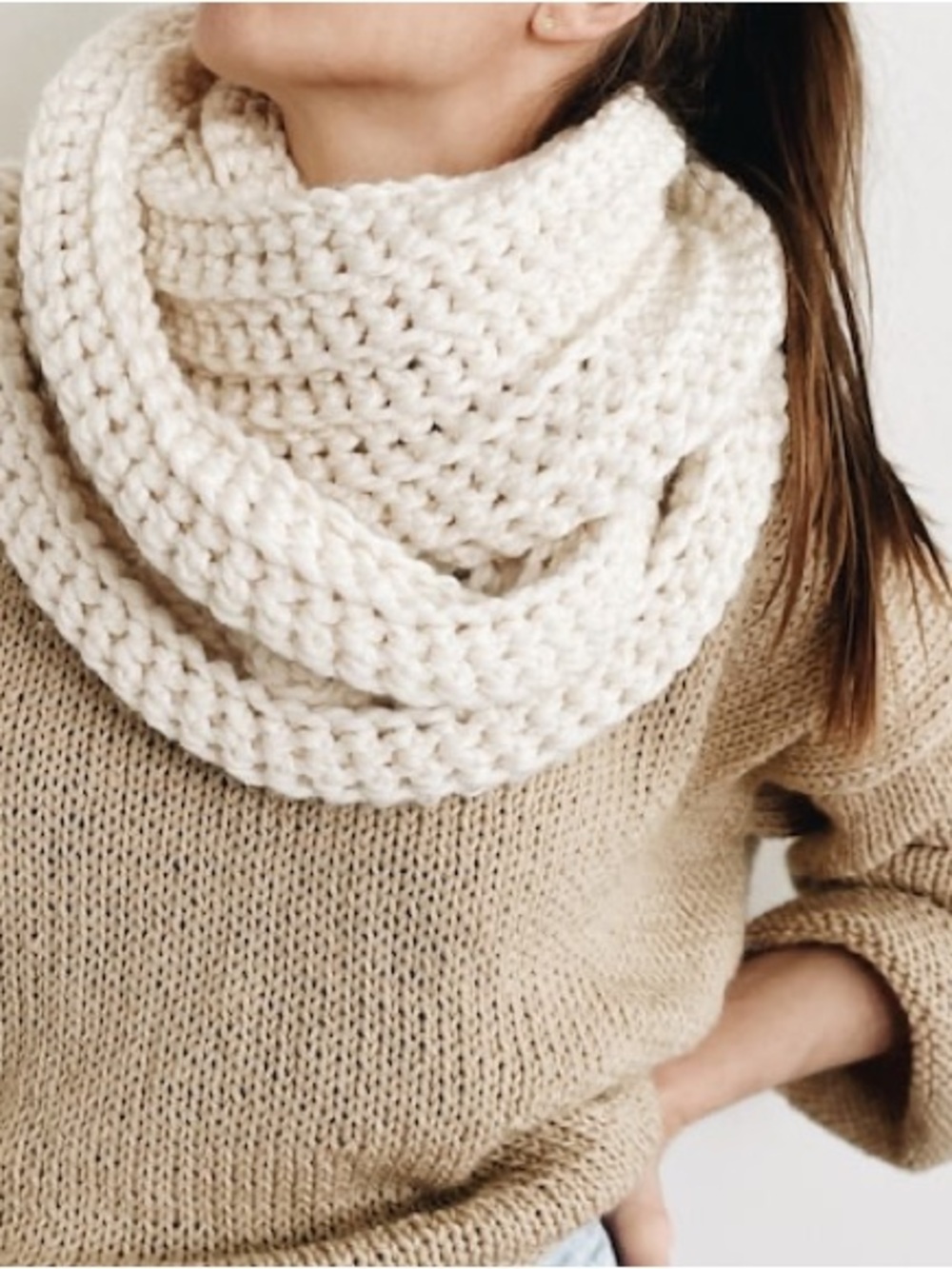 Oversized Knit Infinity Scarf